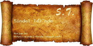 Sindel Tünde névjegykártya